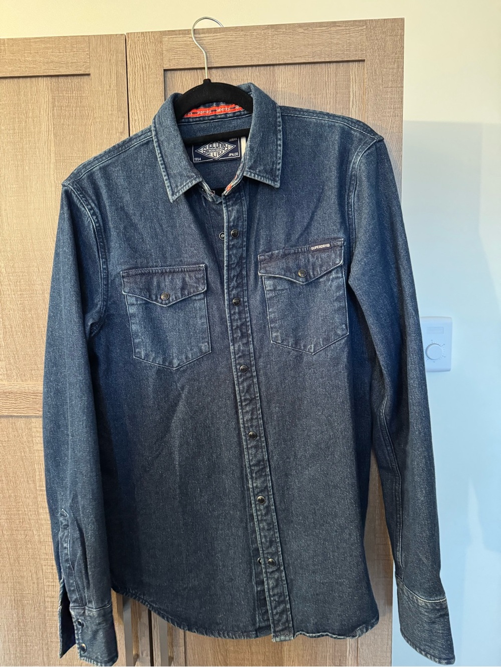Superdry Dark Wash Denim Button-Up Shirt